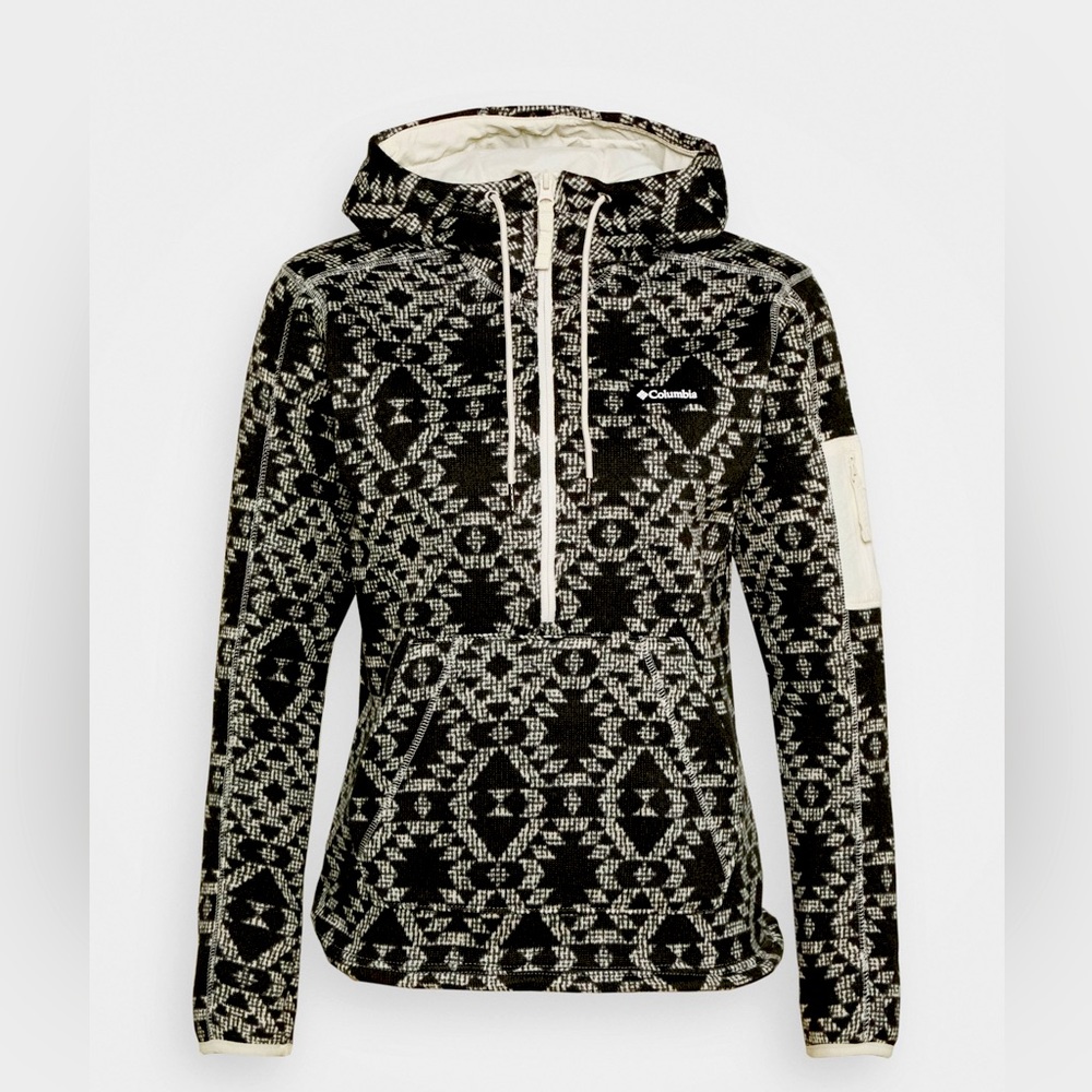 COLUMBIA WEATHER HOODED FLEECE JUMPER. SIZE SMALL